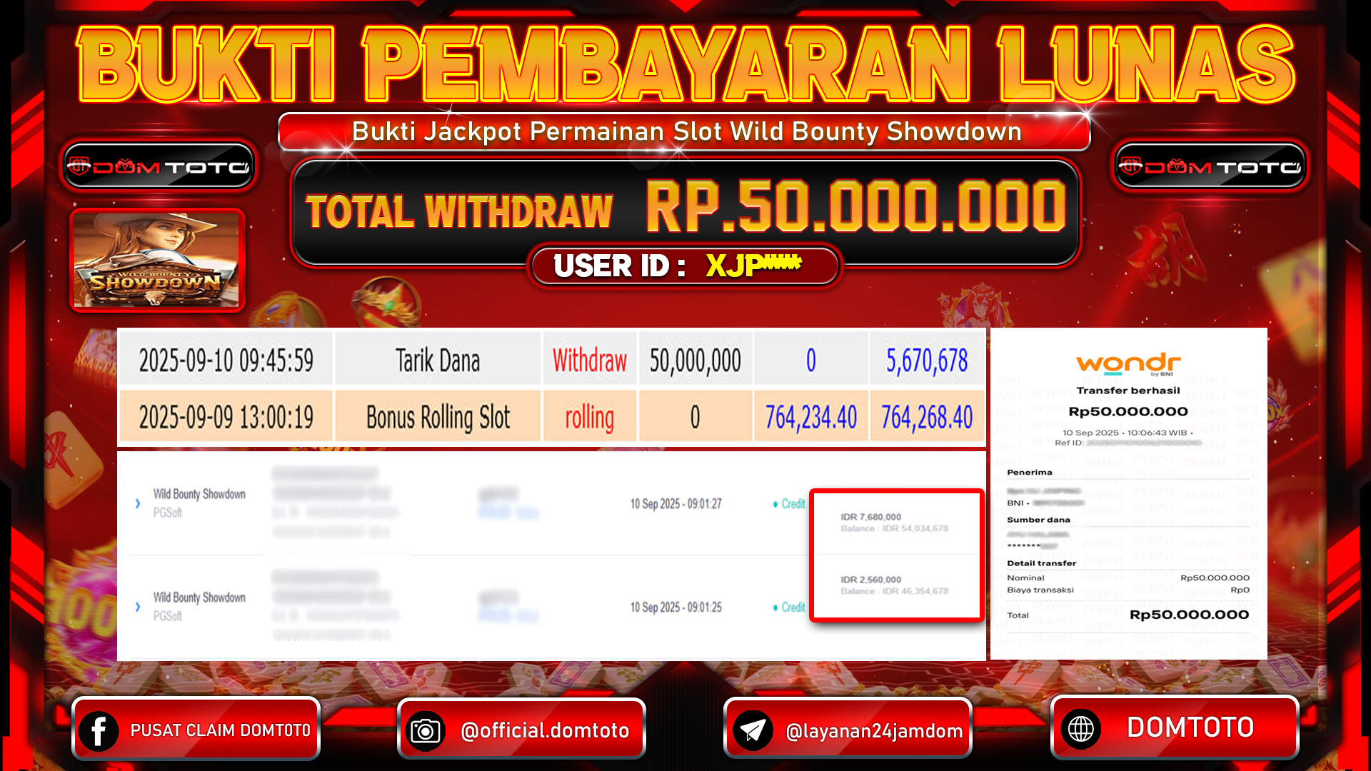 JACKPOT SLOT Wild Bounty Showdown PGSoft 10 SEPTEMBER 2025